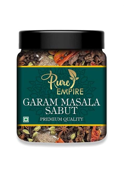 Pure Empire Garam Masala Sabut Whole Spices Blend For Authentic Indian Flavors | Organic, No Preservatives Anise, Bay, Cardamom, Cinnamon, Cumin, Ginger Khada Cooking (100 Grams)