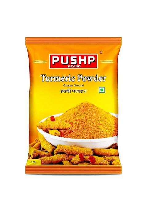 Pushp Brand Turmeric Powder | Haldi Pure & Natural No Additives Or Preservatives 1Kg