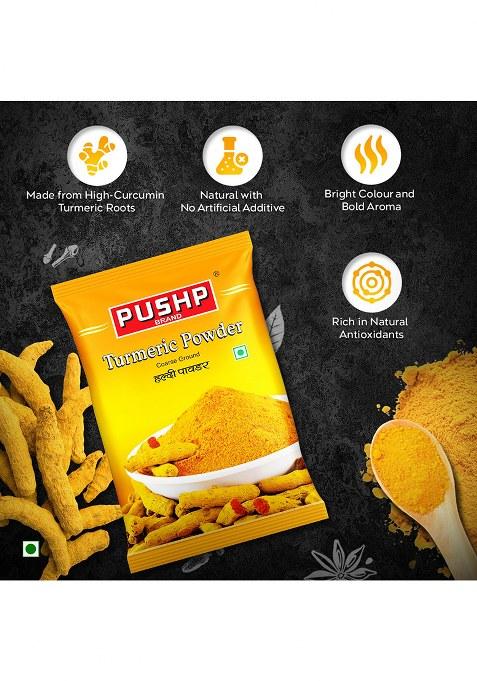 Pushp Brand Turmeric Powder | Haldi Pure & Natural No Additives Or Preservatives 1Kg