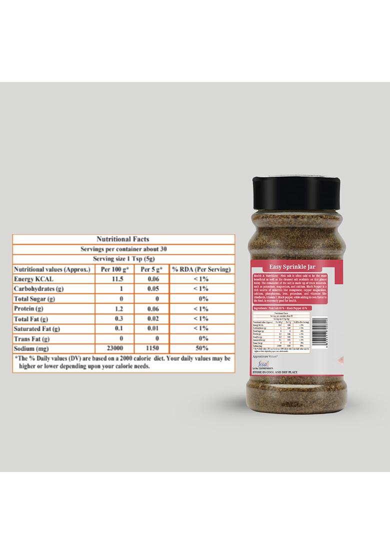 Organic Nation Salt And Pepper 80G (Pack Of 2) | Natural Seasoning No Additives Perfect For Cooking