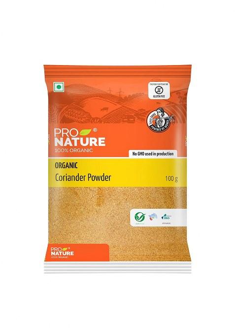 Pro Nature 100% Organic Spicy Powder - Coriander, 100G