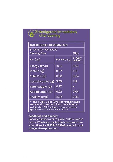 Crista Exotic Biryani Masala Spice Mix | Rich In Flavour No Onion Garlic Vegan Pure Zero Added Colours, Fillers, Additives & Preservatives 45 Gms