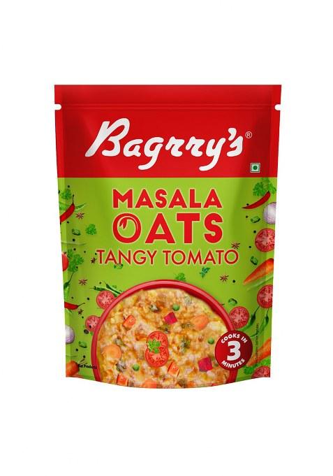 Bagrry'S Masala Oats- Tangy Tomato 500G | Source Of Protein & Fibre Helps Manage Weight Everyday Tasty Snack All Natural Instant Oats Non- Gmo Made With 100% Whole Grain No Preservatives