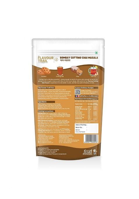 The Flavour Trail By Swani Pure & Natural Bombay Cutting Chai Masala | Authentic Street-Style Tea Spice Blend Bold, Aromatic Warming Perfect For Kadak Chai, Lattes More