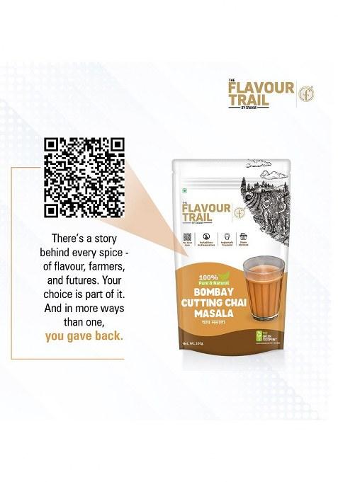 The Flavour Trail By Swani Pure & Natural Bombay Cutting Chai Masala | Authentic Street-Style Tea Spice Blend Bold, Aromatic Warming Perfect For Kadak Chai, Lattes More