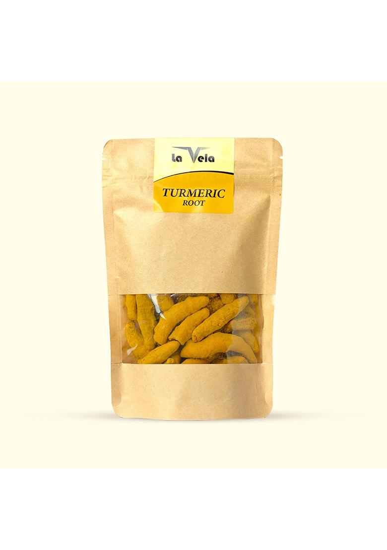 La Vela Haldi Root, Fresh Whole | Golden Spice Lakadong Turmeric Seeds And Trusted Pure Natural Masala Improves Immune System & Indian For Cooking Vegetarian (227 Gram)
