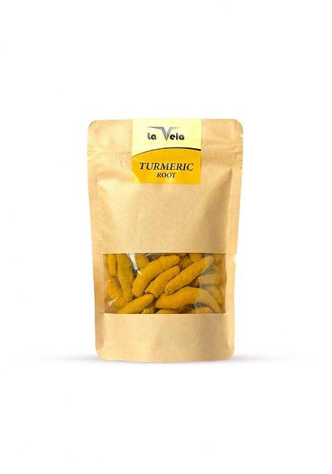 La Vela Haldi Root, Fresh Whole | Golden Spice Lakadong Turmeric Seeds And Trusted Pure Natural Masala Improves Immune System & Indian For Cooking Vegetarian (227 Gram)