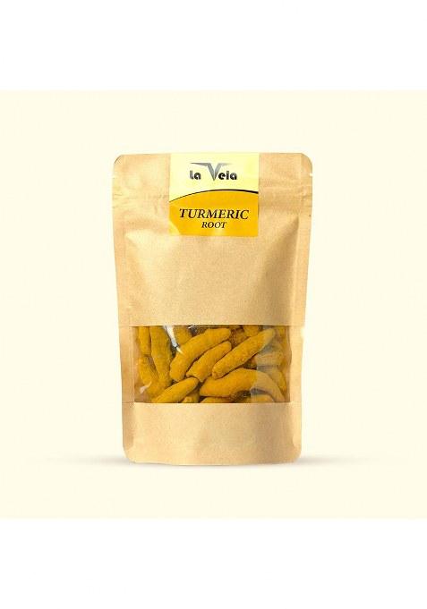 La Vela Haldi Root, Fresh Whole | Golden Spice Lakadong Turmeric Seeds And Trusted Pure Natural Masala Improves Immune System & Indian For Cooking Vegetarian (227 Gram)