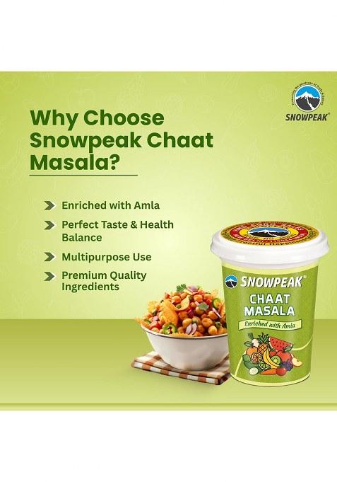 Snowpeak Chaat Masala 100G Each (Pack Of 3) | Enriched With Amla Tangy & Flavourful Spice Blend For Fruits, Salads, Snacks Raita