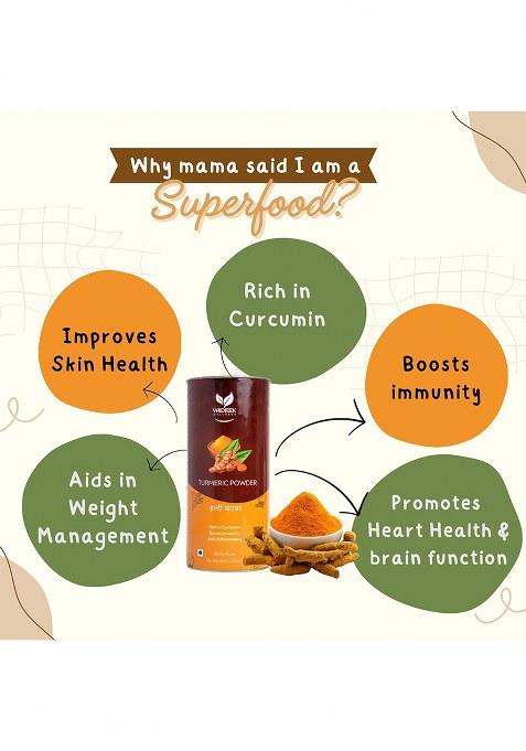 Vaideek Wellness Premium Turmeric Powder | High In Curcumin Sustainable & Eco-Friendly Packaging 250G (250 G)