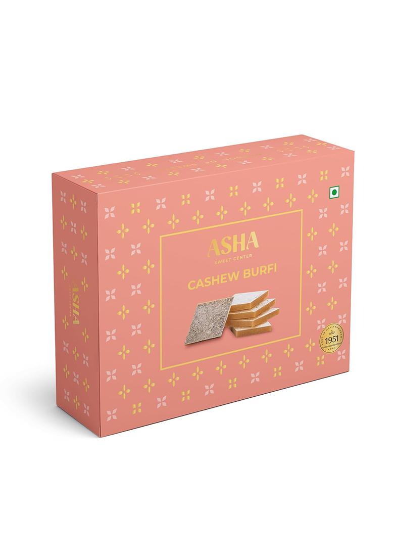 Asha Sweet Center Premium Handcrafted Kaju Katli 500Gm(Pack Of 1)|Authentic Indian Cashew Barfi Made With Fresh Cashew|Exclusive Sweets Gift Box For Any Occasion & Celebration Delicious Healthysweet