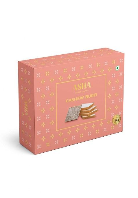 Asha Sweet Center Premium Handcrafted Kaju Katli 500Gm(Pack Of 1)|Authentic Indian Cashew Barfi Made With Fresh Cashew|Exclusive Sweets Gift Box For Any Occasion & Celebration Delicious Healthysweet