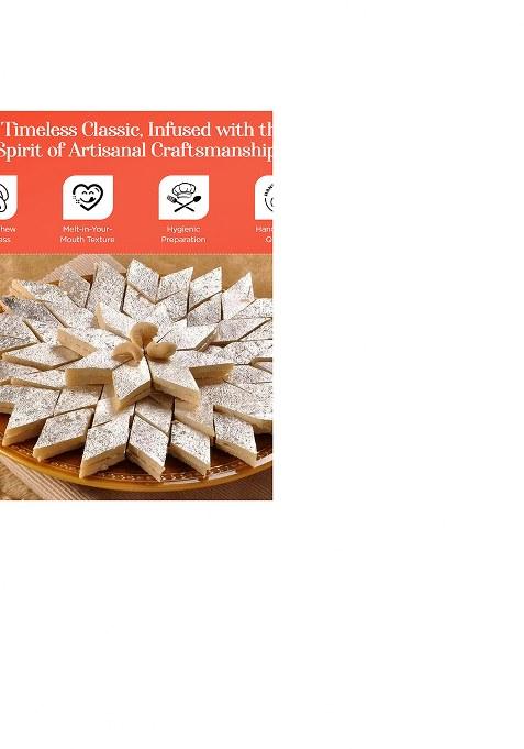 Asha Sweet Center Premium Handcrafted Kaju Katli 500Gm(Pack Of 1)|Authentic Indian Cashew Barfi Made With Fresh Cashew|Exclusive Sweets Gift Box For Any Occasion & Celebration Delicious Healthysweet