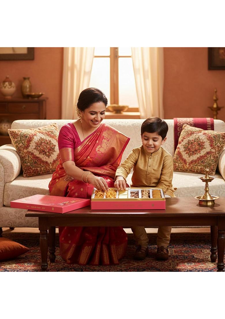 Asha Sweet Center Sweets Legacy Gift Hamper 800G |Premium Assorted Box | Traditional Indian Mithai Pack For Friends, Family & Corporate Gifting |Perfect Festive