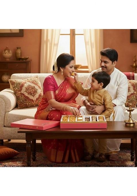 Asha Sweet Center Sweets Legacy Gift Hamper 800G |Premium Assorted Box | Traditional Indian Mithai Pack For Friends, Family & Corporate Gifting |Perfect Festive