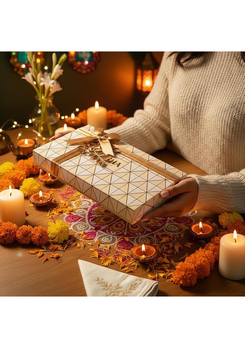 Asha Sweet Center Sweets Luxurious Bites Gift Hamper|Premium Assorted Box With Dry Fruits|Festive Gifting For Employees,Clients & Colleagues|Traditional Mithai Office Celebration