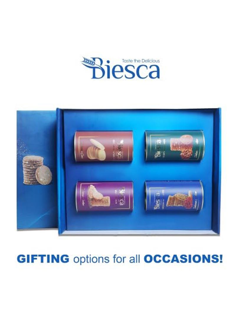 Biesca Crispy Almonds Cookies Treats Diwali Gift Box I Gifts Corporate Hamper Premium