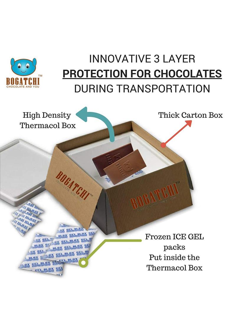 Bogatchi Chocolates Happy Birthday Heart Box,10 Pcs + Free Card Teddy