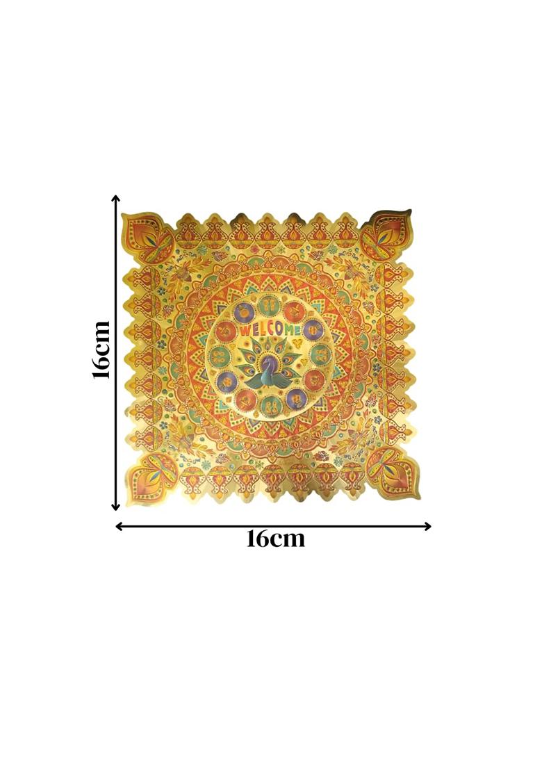 Bogatchi Diwali Dark Bar Led Diyas With Rangoli | Sweet & Festive Gift Hamper For Family, Friends Corporate Gifting Pack Of 3, 70G