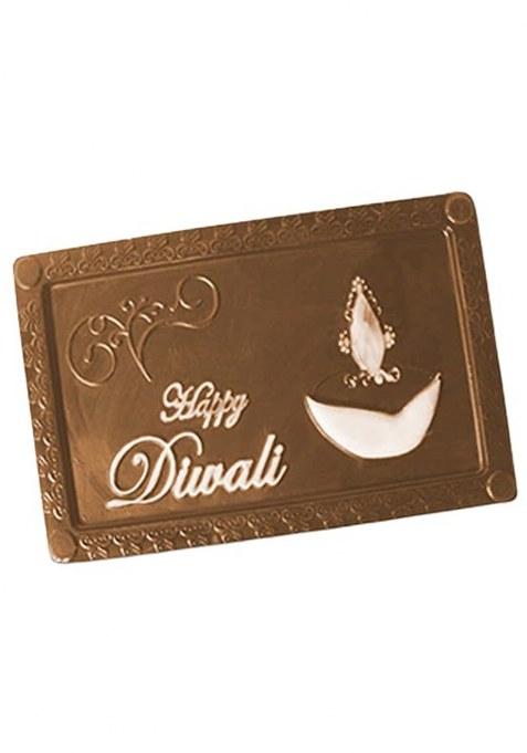 Bogatchi Diwali Dark Bar Led Diyas With Rangoli | Sweet & Festive Gift Hamper For Family, Friends Corporate Gifting Pack Of 3, 70G