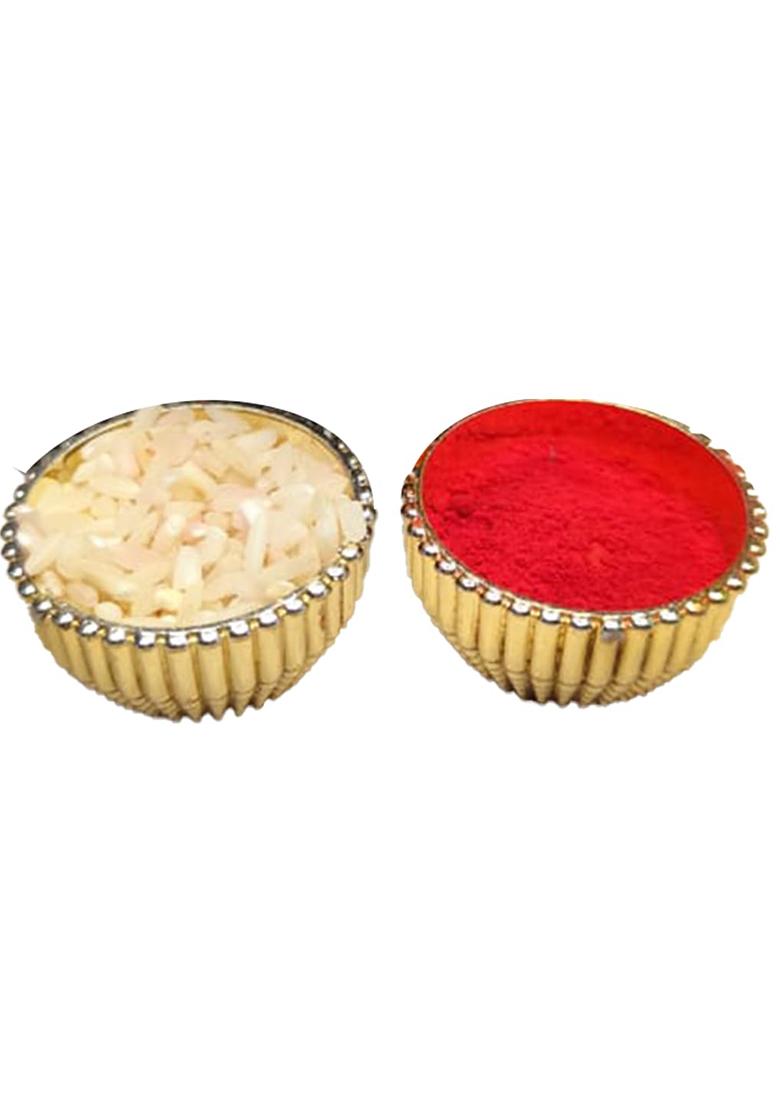 Bogatchi Rakhi Gift Box Pack Of 10 Rakhis, Soan Papdi, Rc & Greeting Card Perfect For Raksha Bandhan Celebrations (Pack 1, 200G)