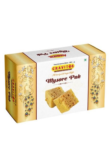 Cravitos Mysore Pak 200G | Traditional Indian Sweets Mithai Gift Pack For Festivals, Celebrations & Gifting Hampers