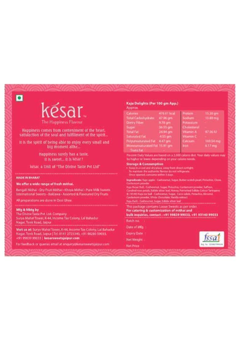 Dessert Drama By Kesar Sweets| Kaju Katli, Kesari Roll, Sweets & Ladoo| Bulk Diwali Sweet Gifting Pack| Corporate Pack For Employees, Clients, Staff| Indian Mithai (250G)