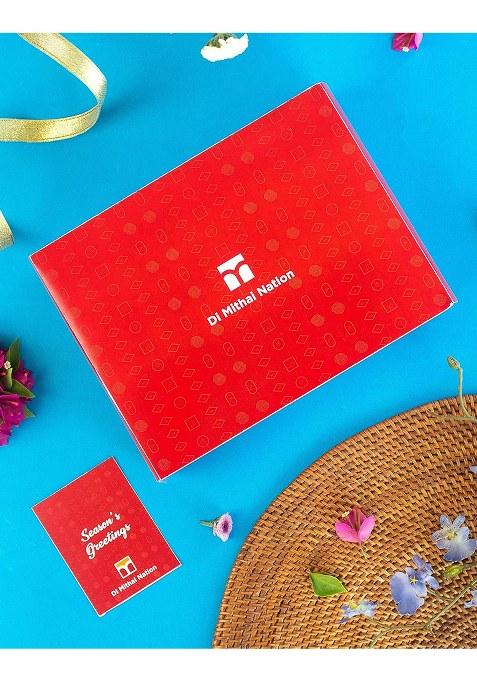 Di Mithai Nation Baklava (400 Gram) With Padmini Red Bhaiya Bhabhi Rakhi Set Sweets Gift Pack
