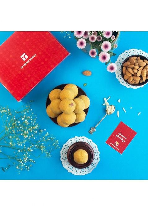 Di Mithai Nation Desi Ghee Besan Laddoo 200 Gm Ladoo Sweet Traditional Indian Desert For Special Occasion