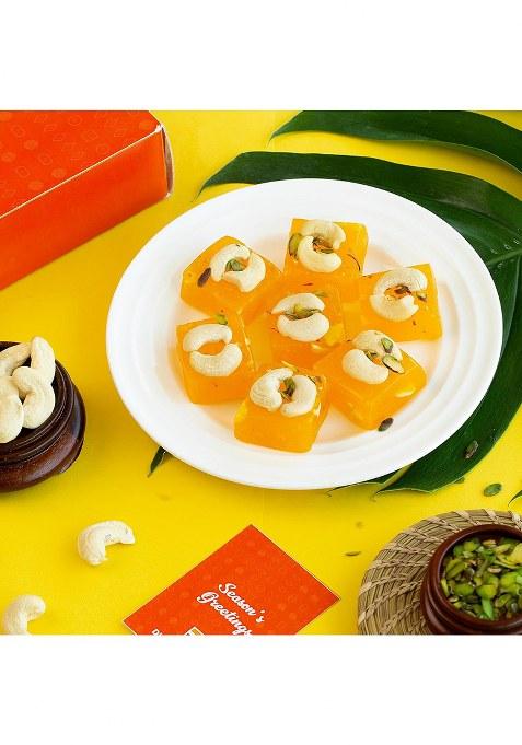 Di Mithai Nation Karachi Halwa (200 Gram) With Padmini Red Bhaiya Bhabhi Rakhi Set Sweets Gift Pack