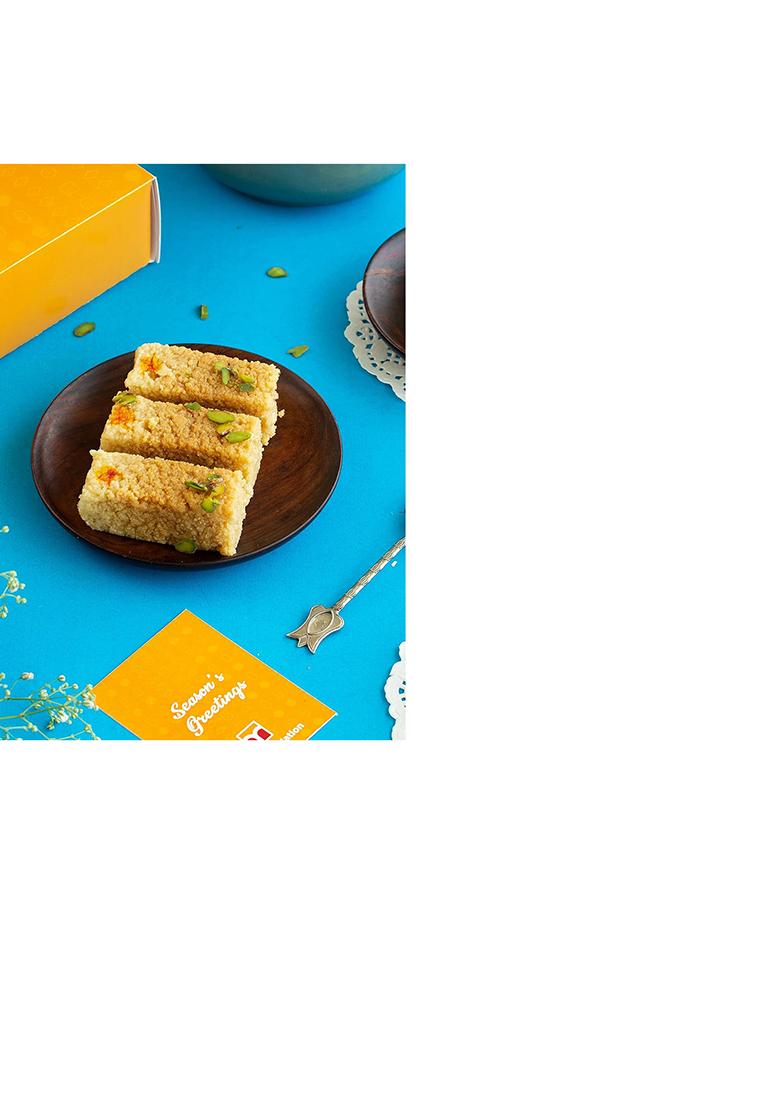 Di Mithai Nation Milk Cake (400 Gram) With Elegant Om Rakhi Set Of 2 For Brother Sweets Gift Pack