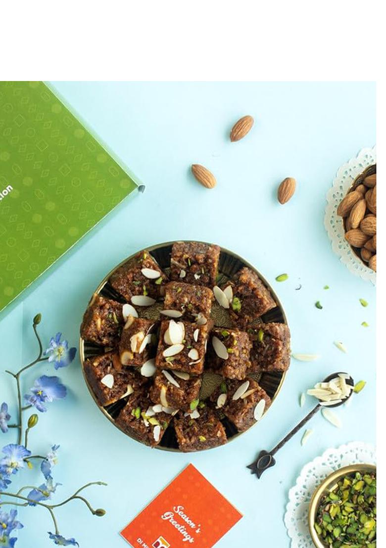 Di Mithai Nation Moong Thal (200 Gram) With Dhoda Burfi Traditional Delicious Indian Desert For Special Occasion