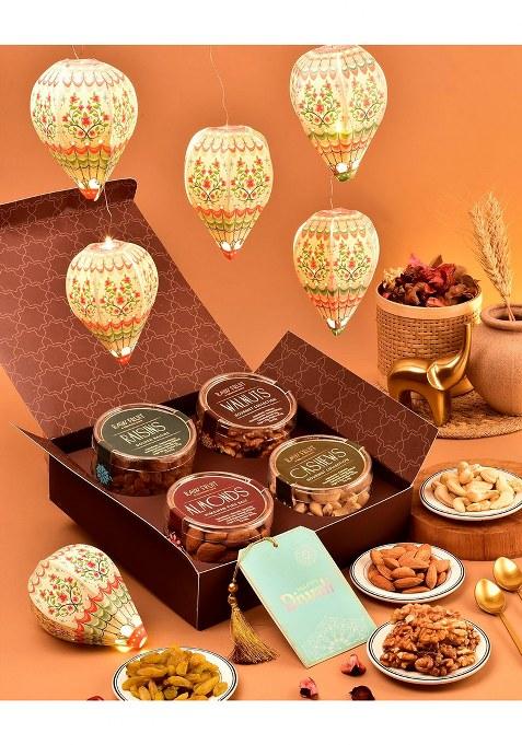 Hyperfoods Dry Fruits Combo Pack Diwali Gifts Corporate For Employees Gift Hamper Dryfruit Box Pet Jars Cashew Almond Walnut Raisins Diy Paper Lamps