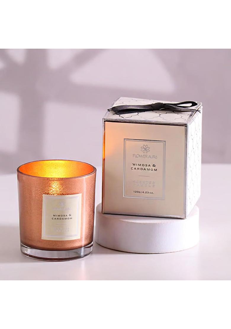 Floweraura Premium Diwali Gift Box Of Fresh Live Flowers, Scented Candles, Ganesha Idol, Besan Laddoo, | Corporate Gifting Tradational For Relatives & Friends (Same Day Delivery)