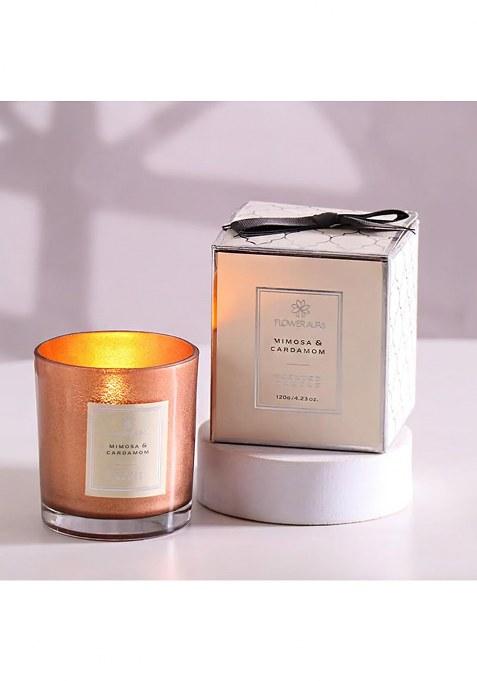 Floweraura Premium Diwali Gift Box Of Fresh Live Flowers, Scented Candles, Ganesha Idol, Besan Laddoo, | Corporate Gifting Tradational For Relatives & Friends (Same Day Delivery)