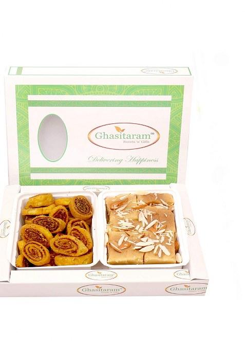 Ghasitaram Gifts Bhakar Wadi And Soft Mysore Pak Hamper |Gift For Diwali,Holi,Rakhi,Valentine,Christmas,Birthday,Anniversary,Gift Her,Him,Mothers Day,Fathers Day|