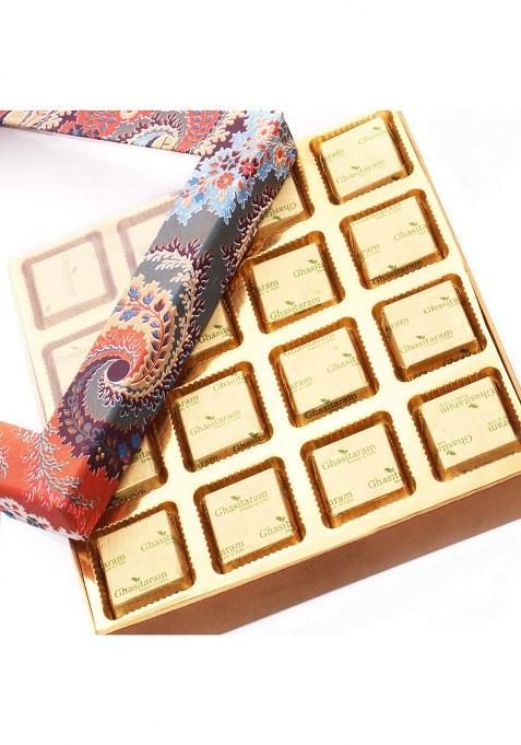 Ghasitaram Gifts Blue Printed Assorted Chocolate Box|Chocolate Gift Hamper|Diwali Chocolates|Food Hamper|Gourmet Hampers|Chocolates|Dryfruit|Chocolate Hamper|