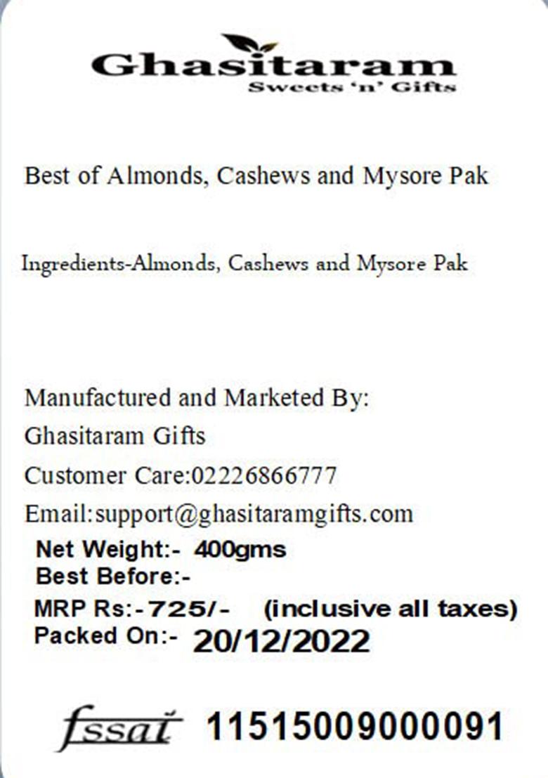 Ghasitaram Gifts Diwali