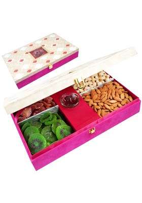 Ghasitaram Gifts Diwali - Rangoli Box Of 4 Assorted Dryfruits |Dry Fruit Combo Pack Offer|Dry Gift Pack|Dry Box|Diwali Dry Box|