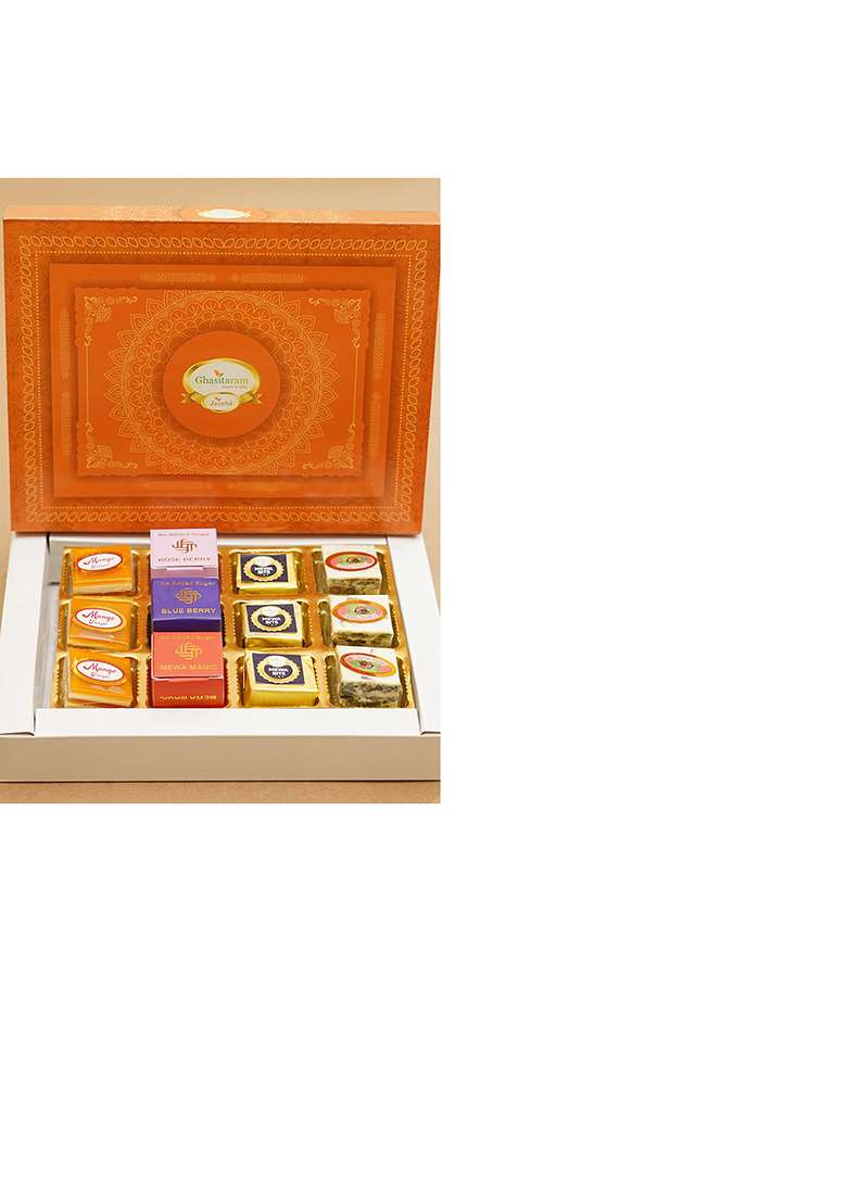 Jaiccha Ghasitaram Gifts Best Assorted Bites 12 Pcs|Sweets|Sweets Gift Pack|Diwali Sweets|Indian Mithai|Diwali Sweets Box| - Indya