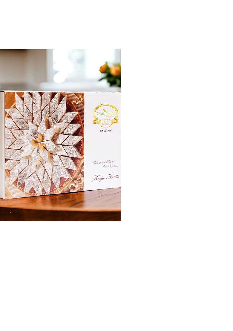 Jaiccha Ghasitaram Gifts Big Hamper Tray Of Kaju Katlis, Milk Cake, Crunchy Cashew,Flavour Raisins, Choco Almonds, And Pistachios| Gift Hamper| Diwali Hamper|Food Hampers|Gourmet Hampers|