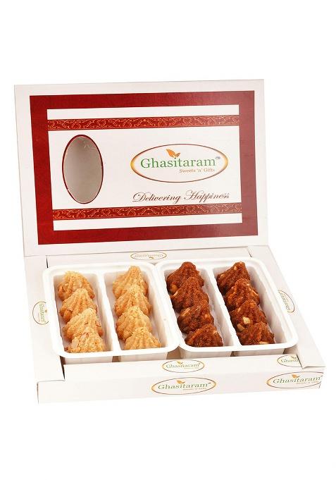 Jaiccha Ghasitaram Gifts Ganesha Chaturthi White Box Of Dodha Barfi And Milk Cake Modaks