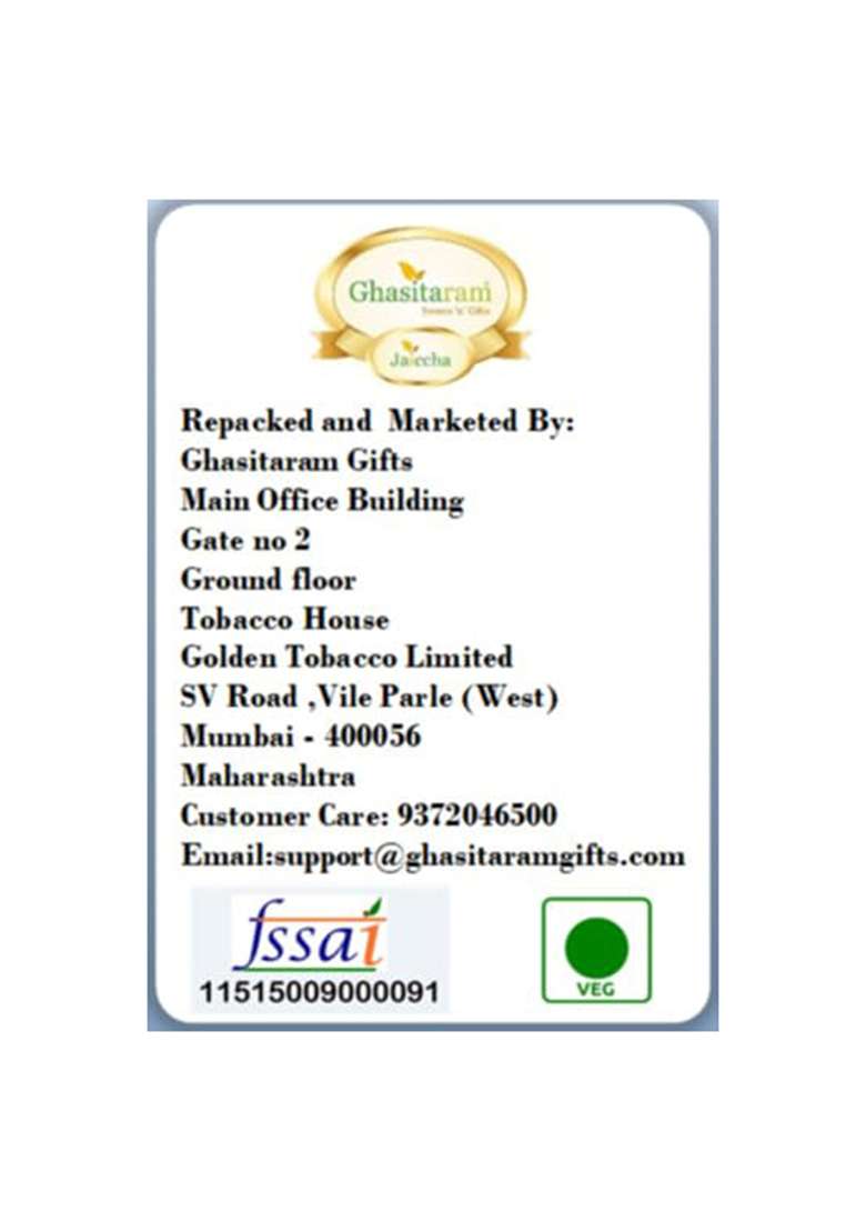 Jaiccha Ghasitaram Gifts Green Hamper Box With Milk Cake|Gift Hamper| Diwali Gift Hamper|Food Hampers|Gourmet Hampers| - Indya
