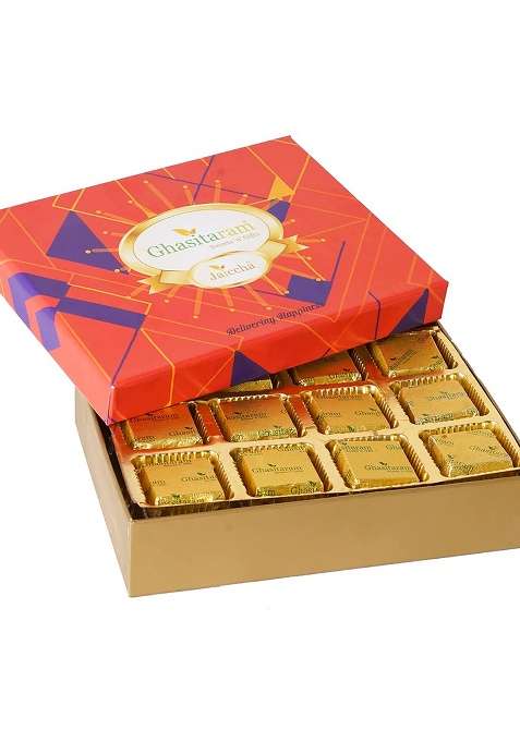 Jaiccha Ghasitaram Gifts Mewa Bites In Premium Box 12 Pcs |Gift For Diwali Gifts,Bhaidooj Gifts|