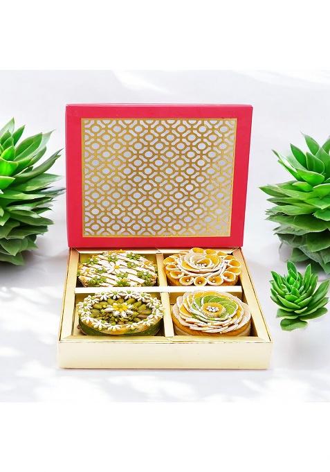 Jaiccha Ghasitaram Gifts Mini Mithai Cakes In Carving Box |Sweets|Sweets Gift Pack|Diwali Sweets|Indian Mithai|Diwali Sweets Box|Sweets