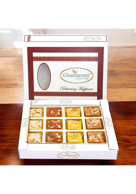 Ghasitaram Gifts Mother'S Day - Assorted Barfis White Box |Diwali,Holi,Rakhi,Valentine,Christmas,Birthday,Anniversary,Gift For Her,Him,Mothers Day,Fathers Day|
