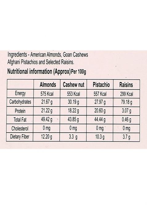 Ghasitaram Gifts Orange Print Dryfruits And 9 Pcs Roasted Almond Bites Box|Dry Fruit Combo Pack Offer|Dry Gift Pack|Dry Box|Diwali Dry Box|