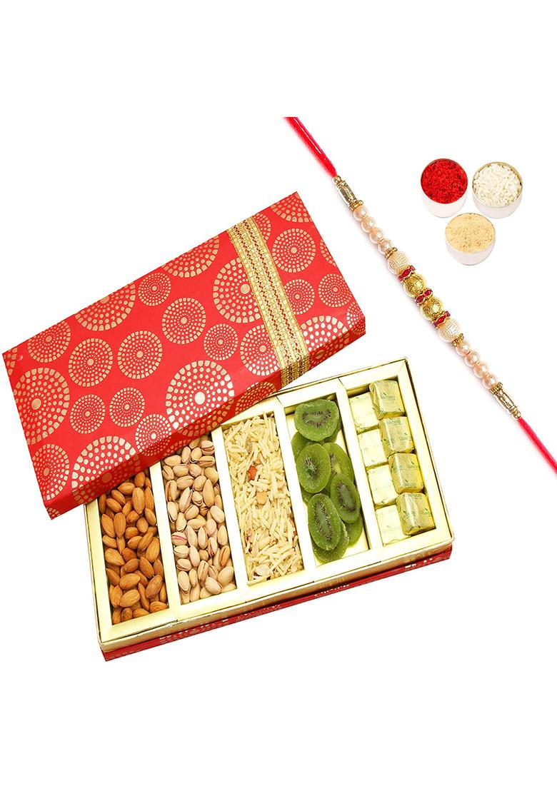 Ghasitaram Gifts Rakhi For Brothers Dryfruits Hamper