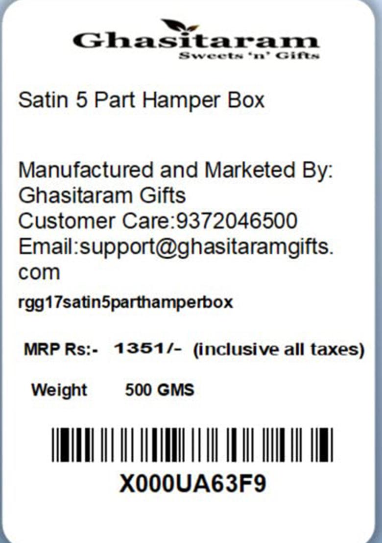 Ghasitaram Gifts Rakhi For Brothers Dryfruits Hamper