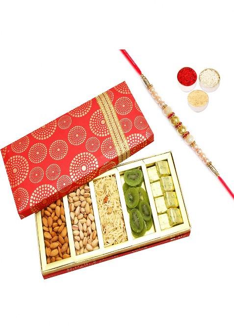 Ghasitaram Gifts Rakhi For Brothers Dryfruits Hamper